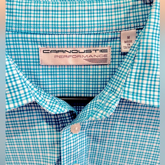 Men’s Golf Polo Carnoustie Performance Size M Teal - Picture 3 of 4